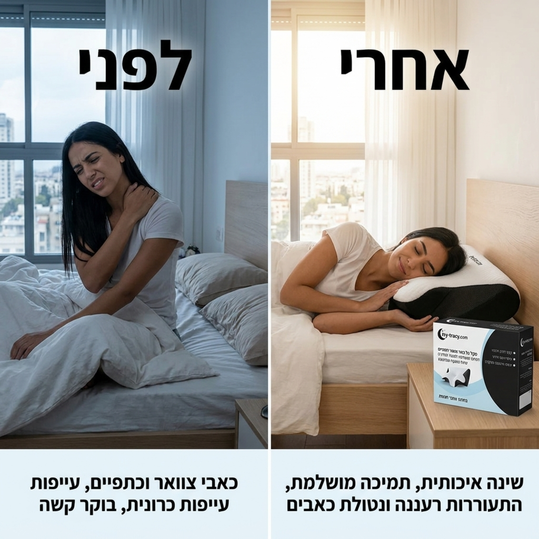 כרית אורתופדית לתמיכת צוואר וגב