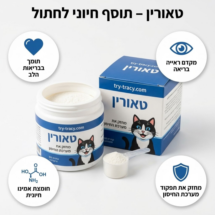 תוסף טאורין חיוני לבריאות חתולים