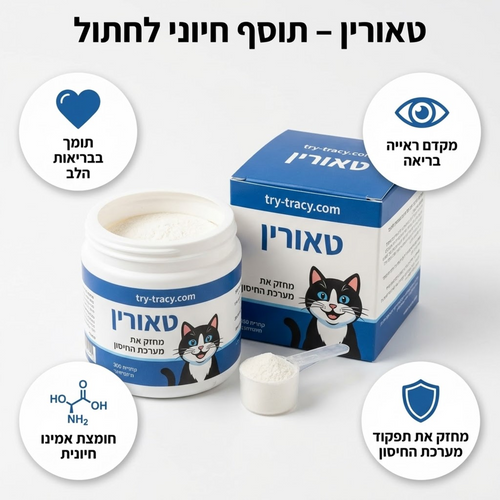 תוסף טאורין חיוני לבריאות חתולים