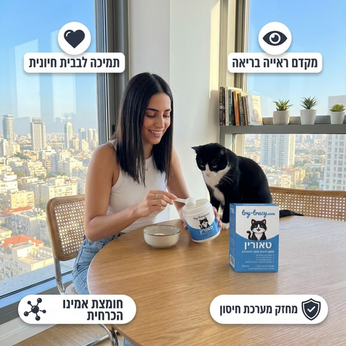 תוסף טאורין חיוני לבריאות חתולים